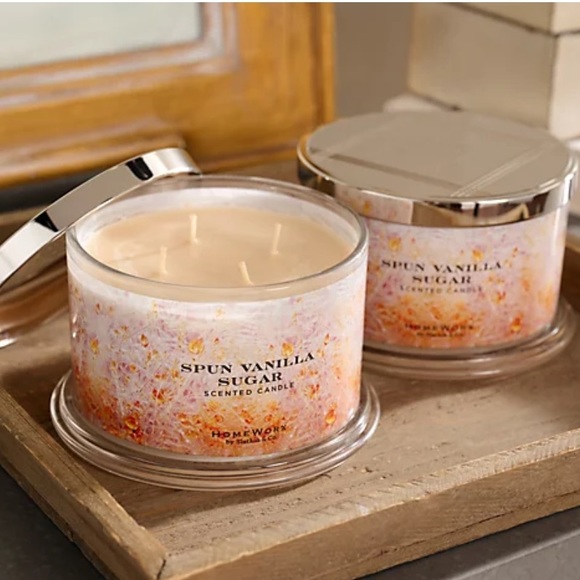 🆕SPUN VANILLA SUGAR HARRY SLATKIN HOMEWORX 4 WICK 18oz CANDLE NWTS! - Picture 6 of 6